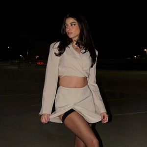 Cropped blazer and skirt set